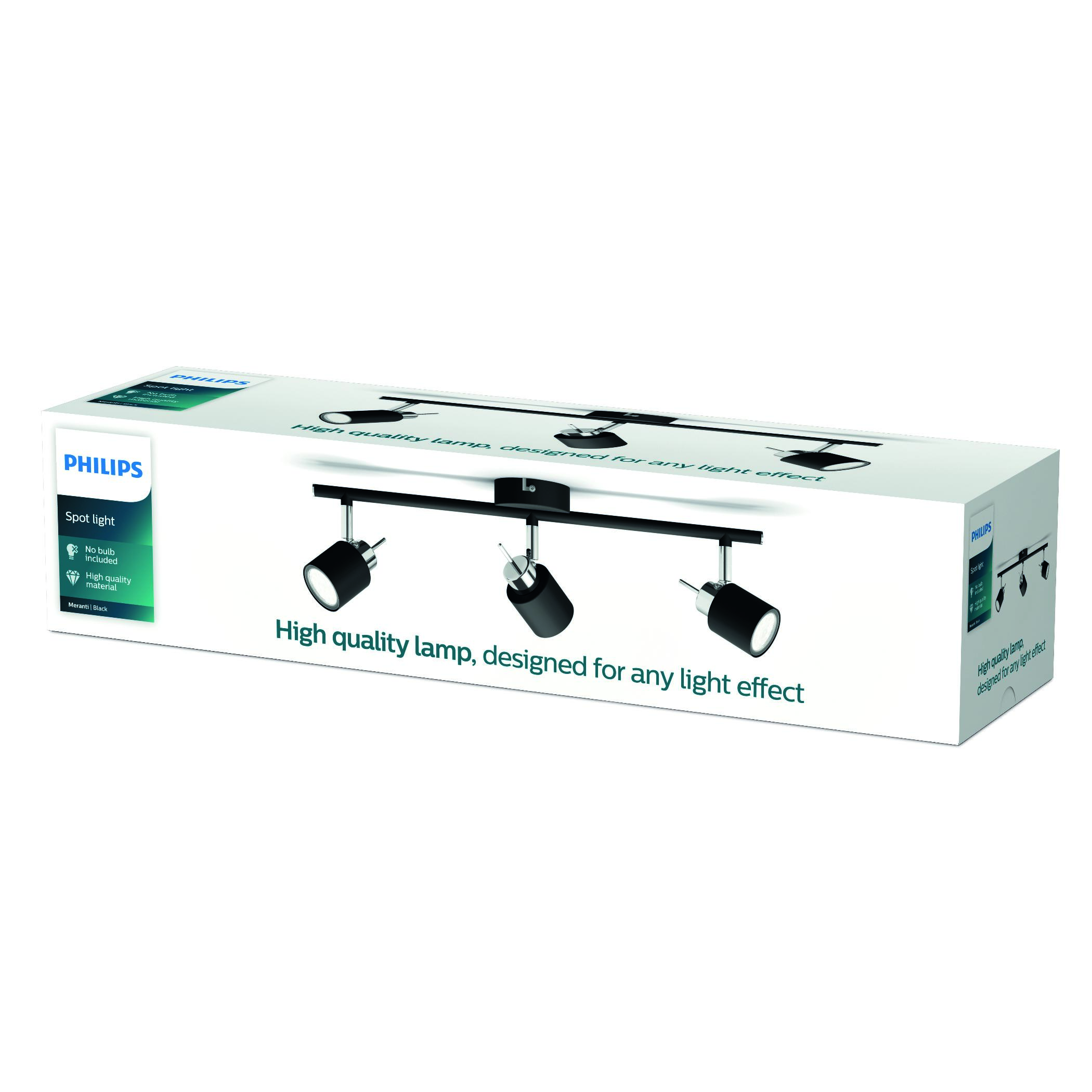 Meranti bar/tube svartur 3x35W 230V