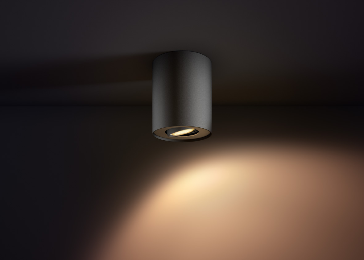 Hue Pillar kastari 1fald Svart ambien