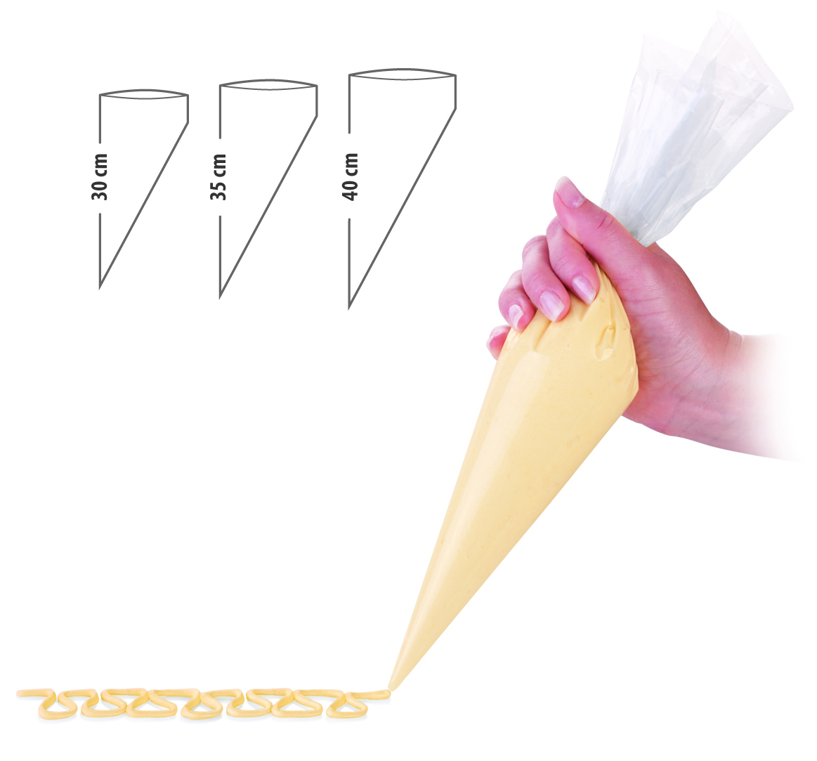 Sprautupokar 40 cm 10 stk.