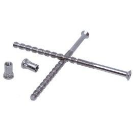 Húnn hetta m. húnaskrúfu nikkel á spjaldi