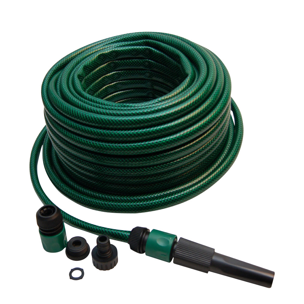 SLANGA GRÆN 1/2" 30M + byssa og tengi