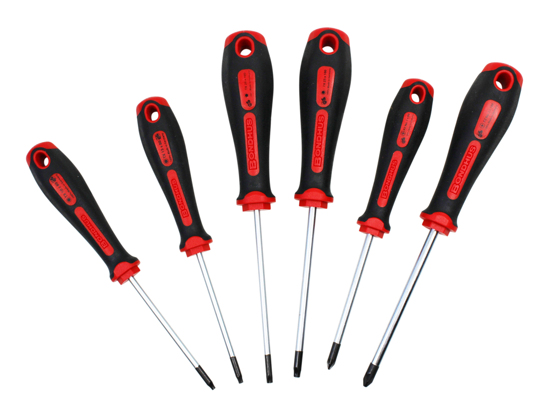 SKRUFJÁRNASETT 6STK TORX OG PZ BONDHUS