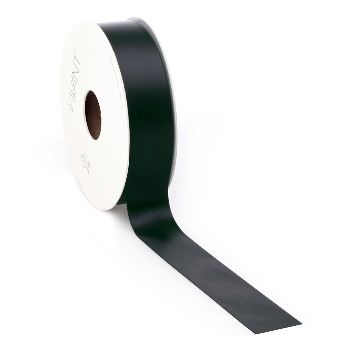 Borði satin 25mm*25m svartur