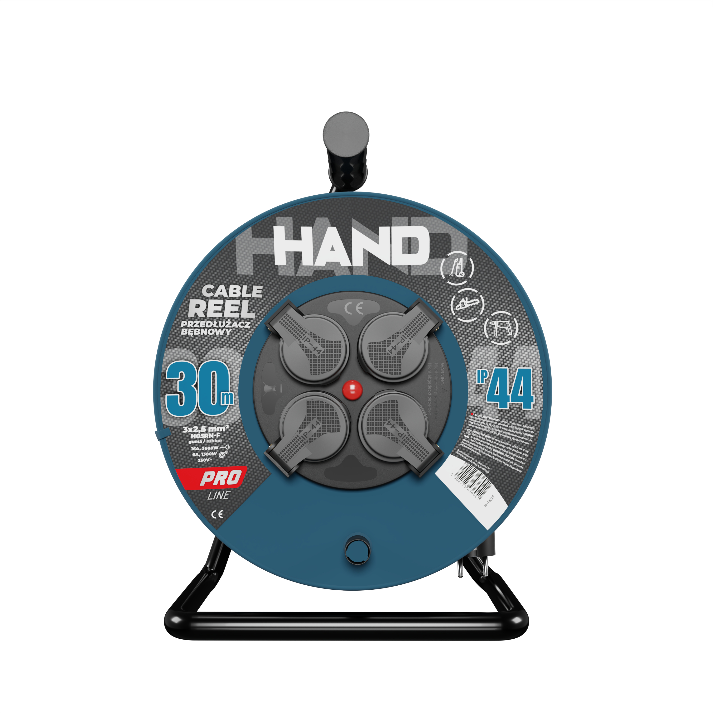 KAPALKEFLI 30M GÚMMÍ 3x2,5 IP44, PB PRO W-96318  4-TENGLAR