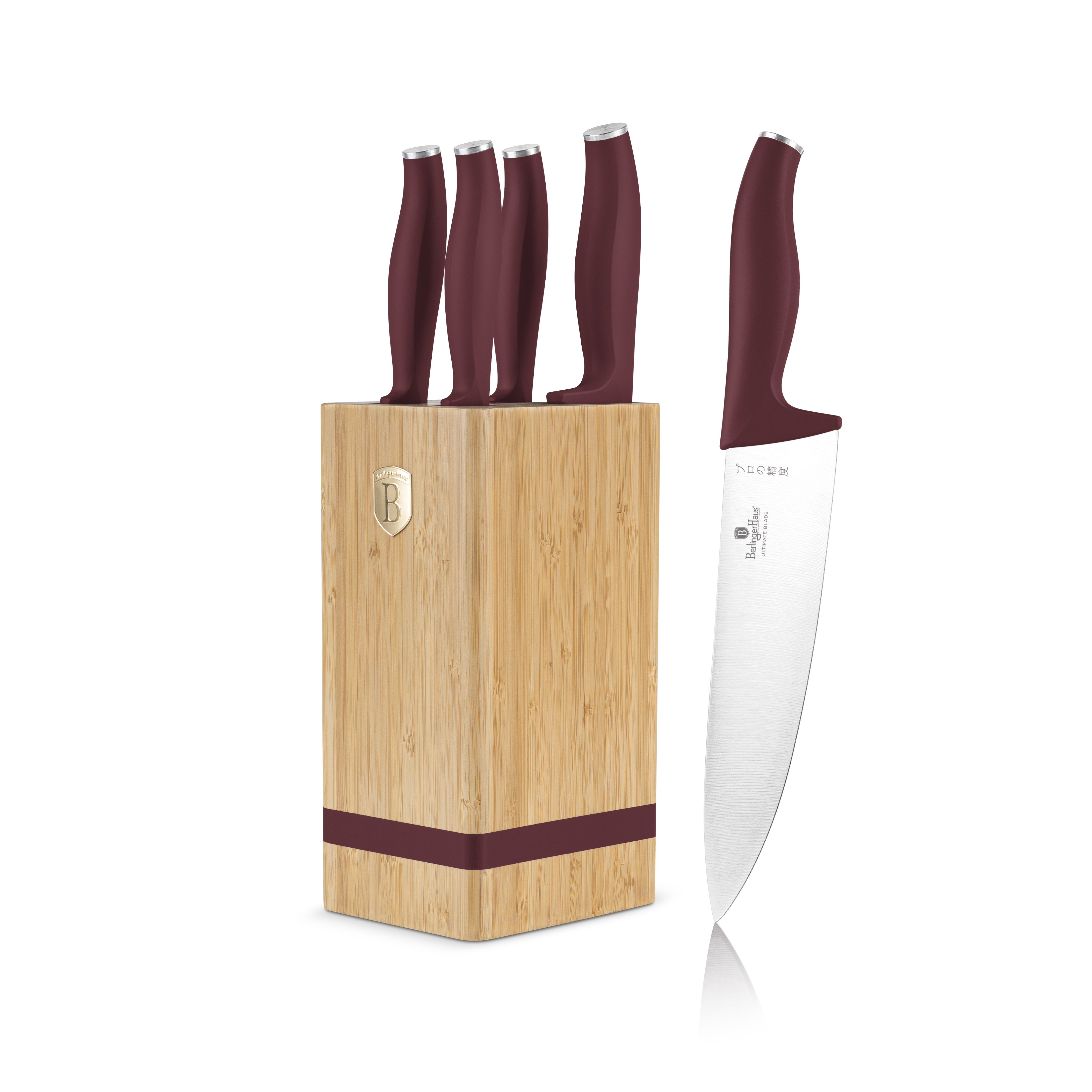 Hnífasett í standi, Bordeux