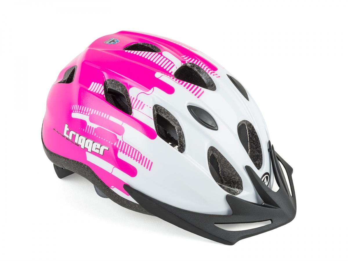 Reiðhjólahjálmur Trigger 54-58 cm hvít/bleik