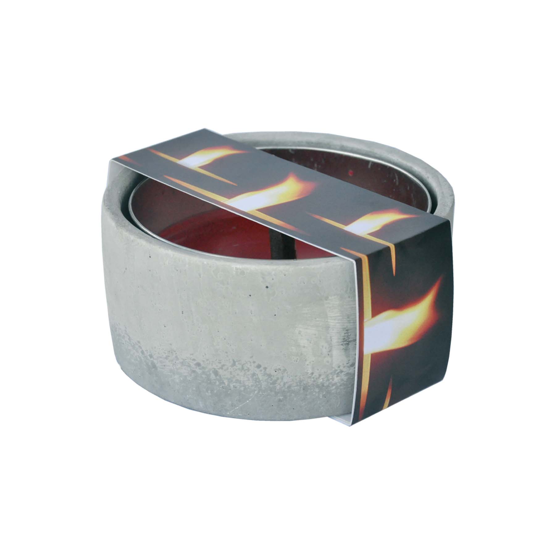 Útikerti stórt í sement stjaka