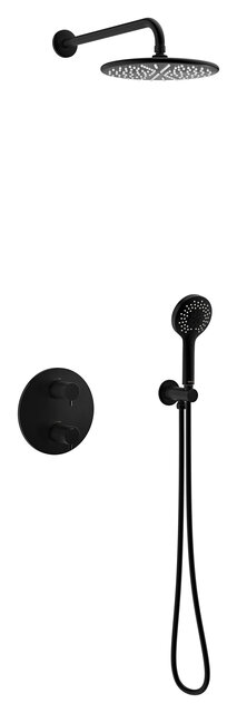 Innbyggt sturtusett Silhouet Svart