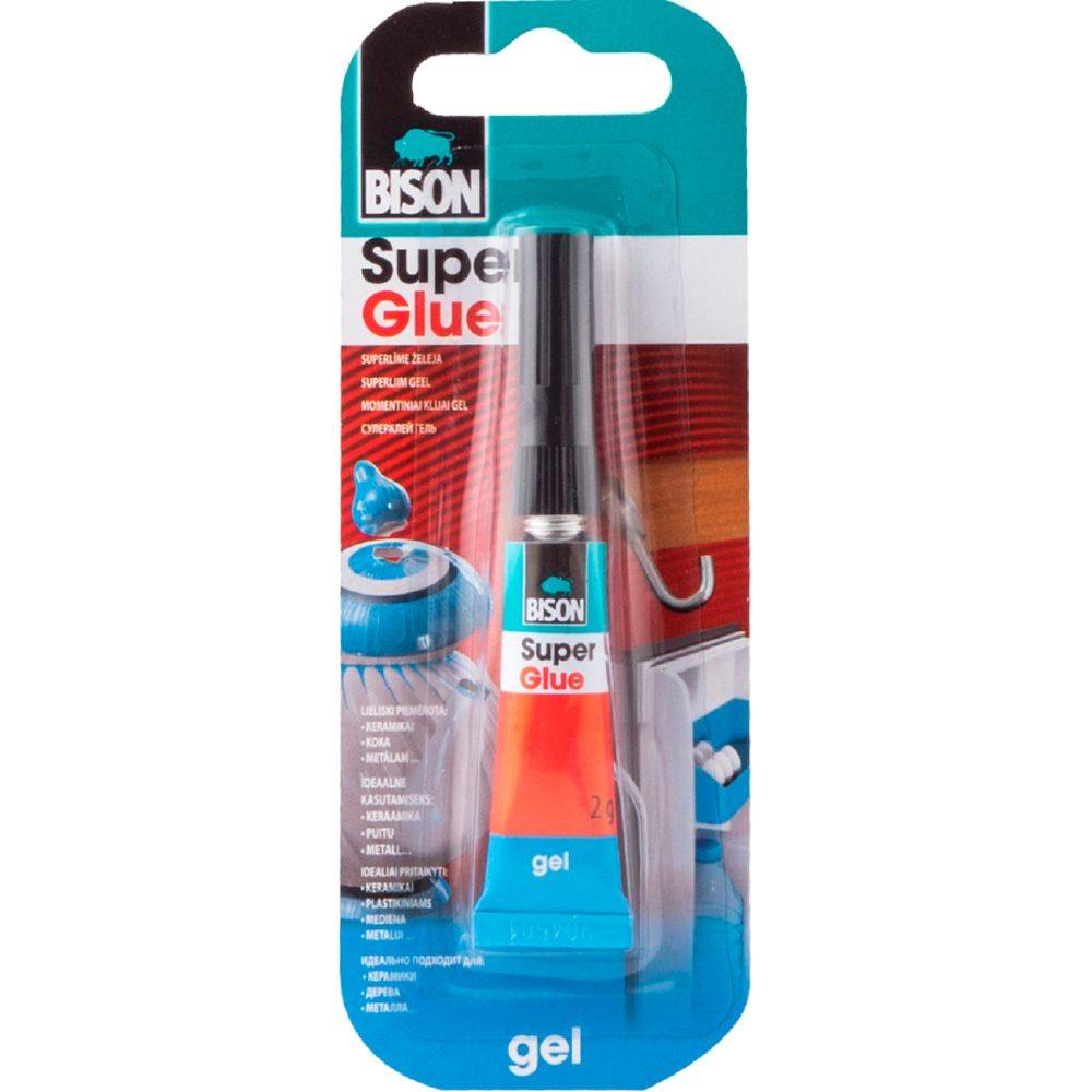 Bison Super Glue gel spjald 2gr