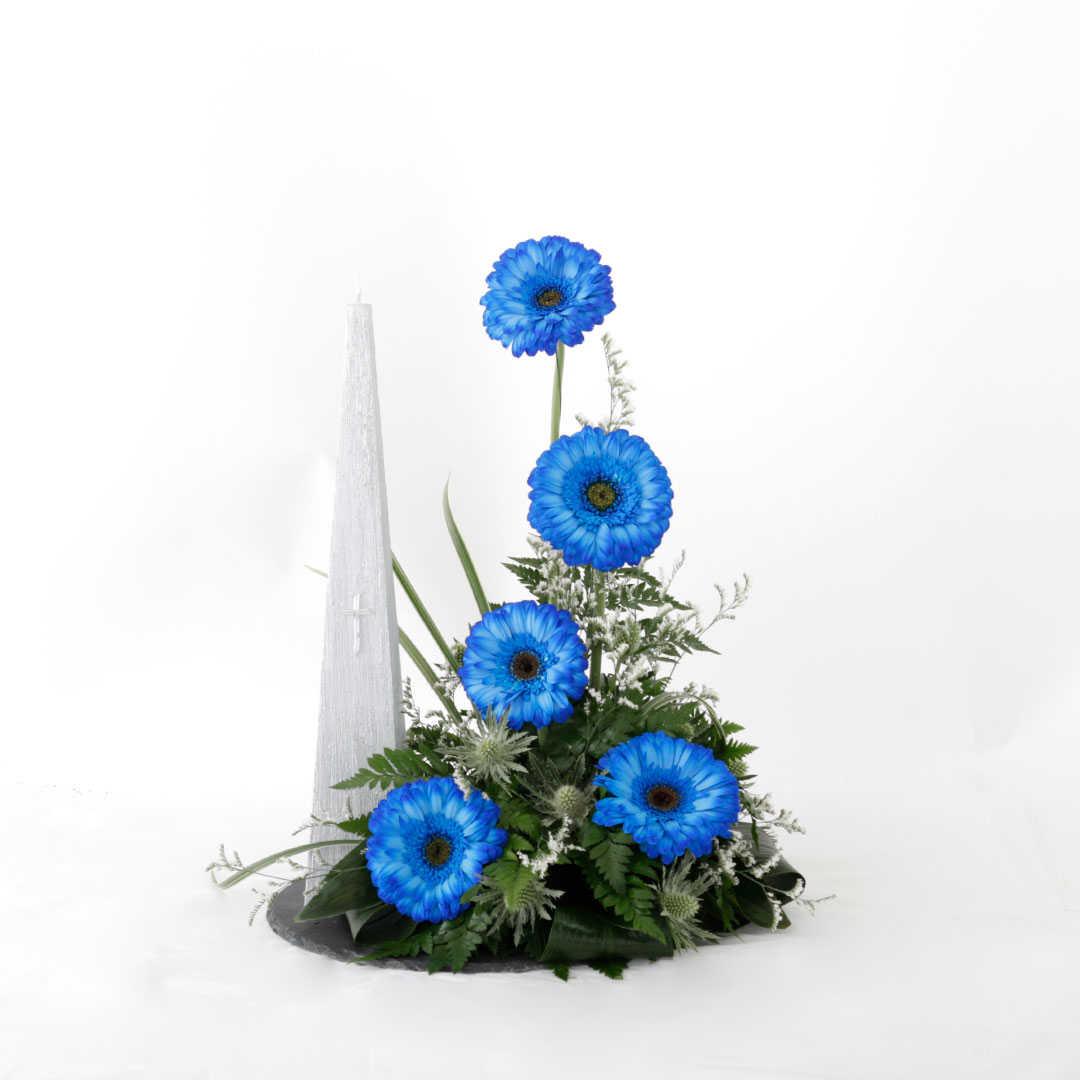 Blá fermingarskreyting