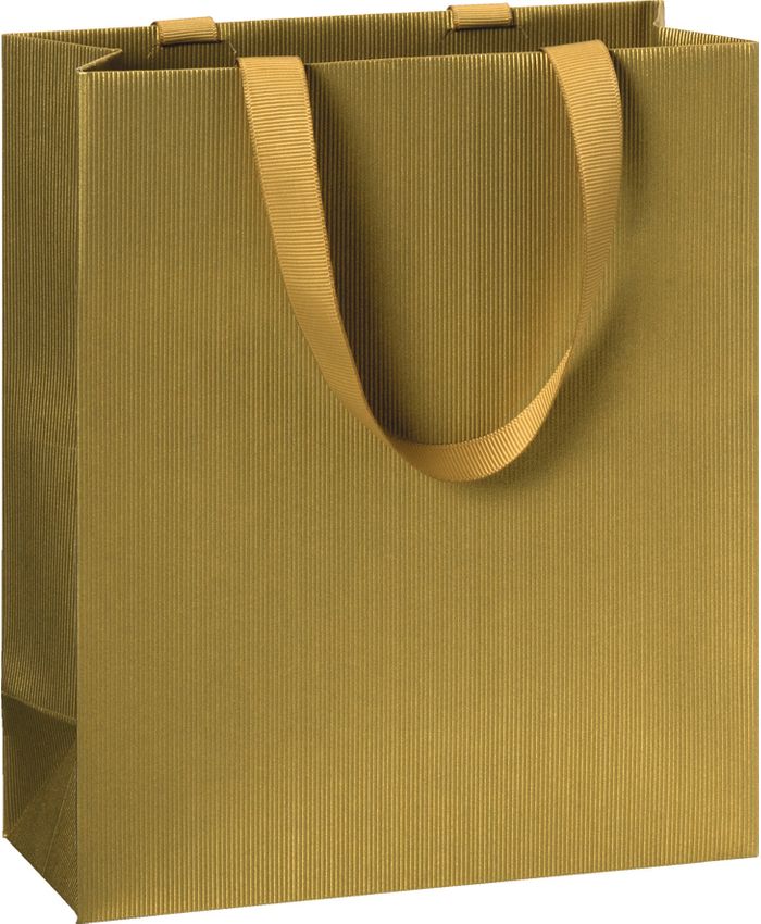 Gjafapoki gull einlitur 18*21*8cm