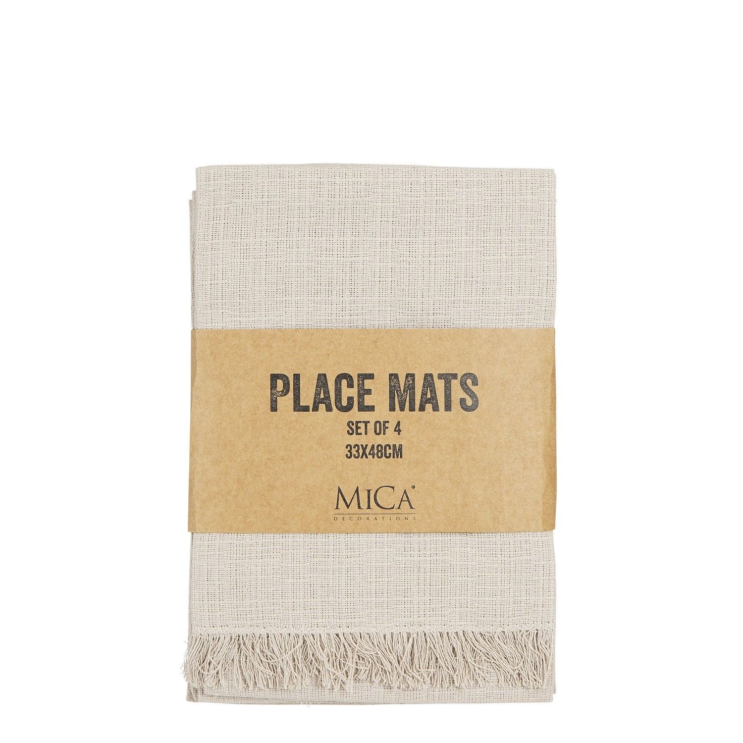 Diskamottur Hör 4 stk  - Beige 38*33 sm