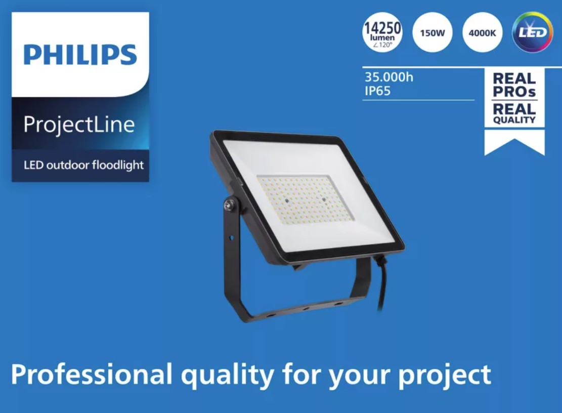 Projectline Útikastari flóðljós 150W 4000K 14250lm