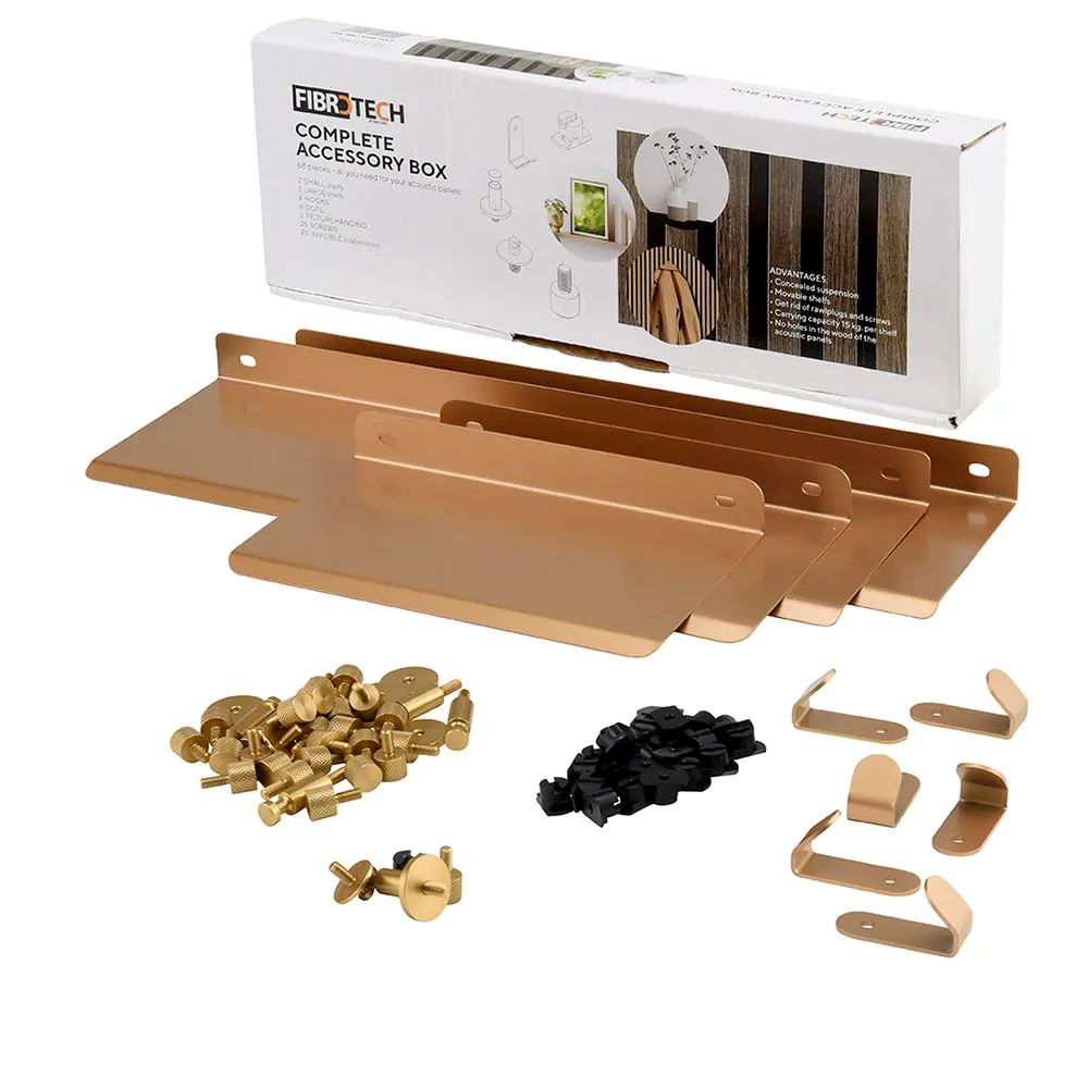 Hillusett fyrir hljóðdempandi plötur Brass 37x13 cm