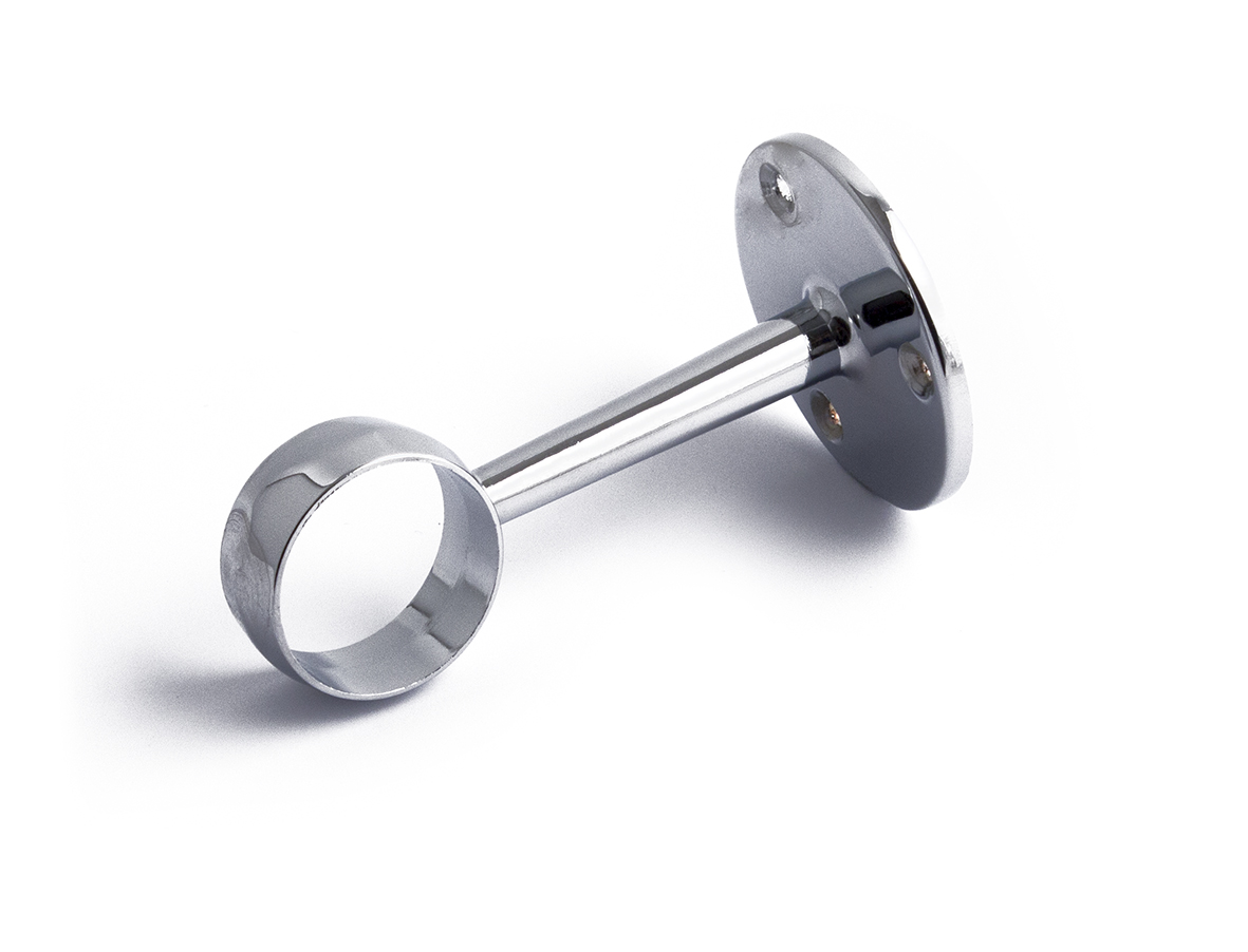 Festing fyrir rör 25 mm króm opin 2 stk í pakka Habo