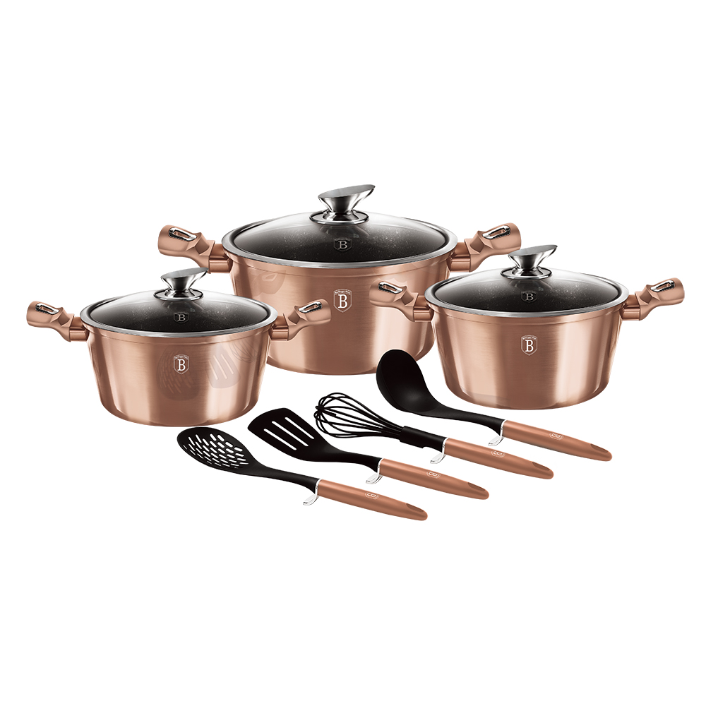 Pottasett 10 stk Rose Gold