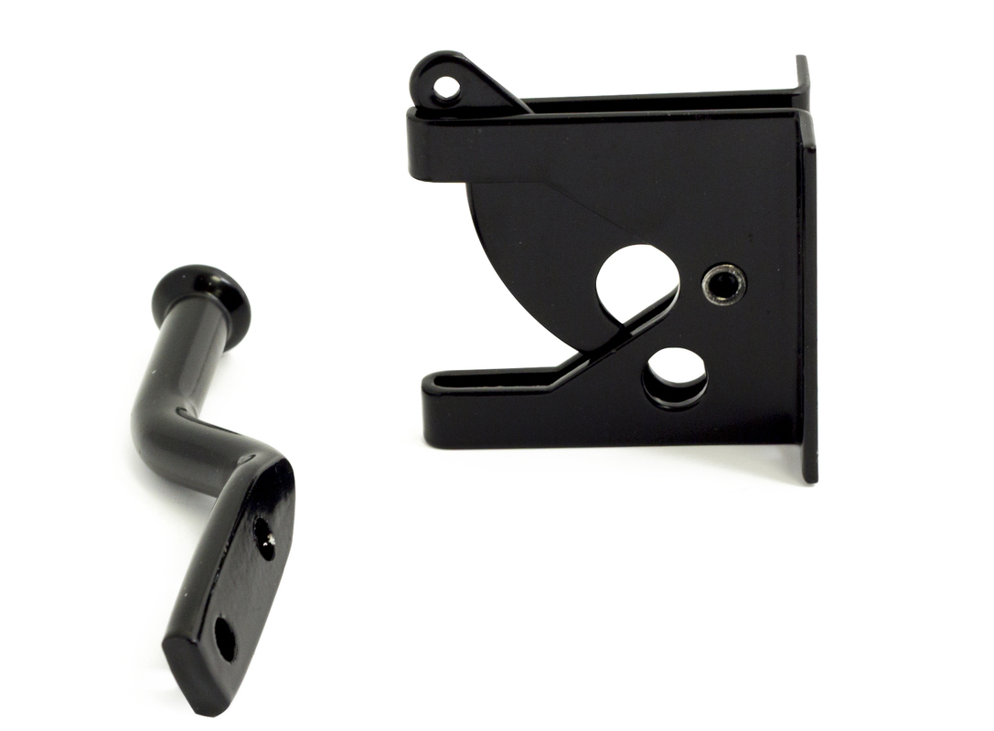 Hliðklinka svört 12 cm löng