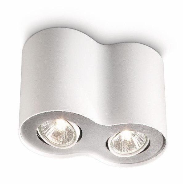 Utanáliggjandi ljós Philips Pillar hvítt 2x50W  POD-56332-31