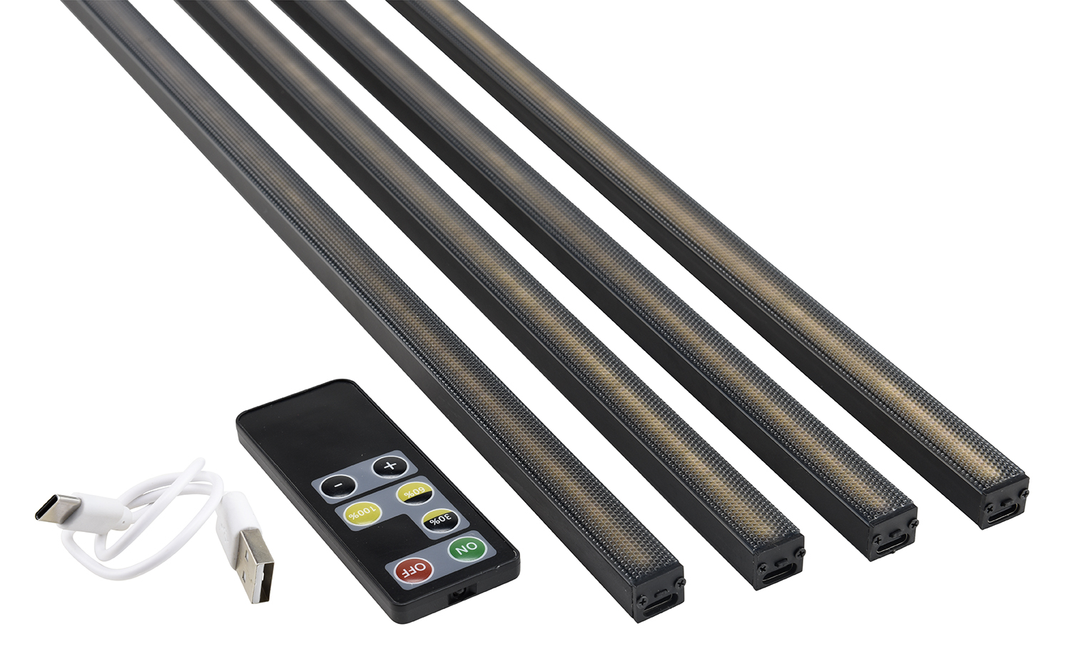 Led ljós f/Hljóðdempandi plötu, 4 stk 100 cm