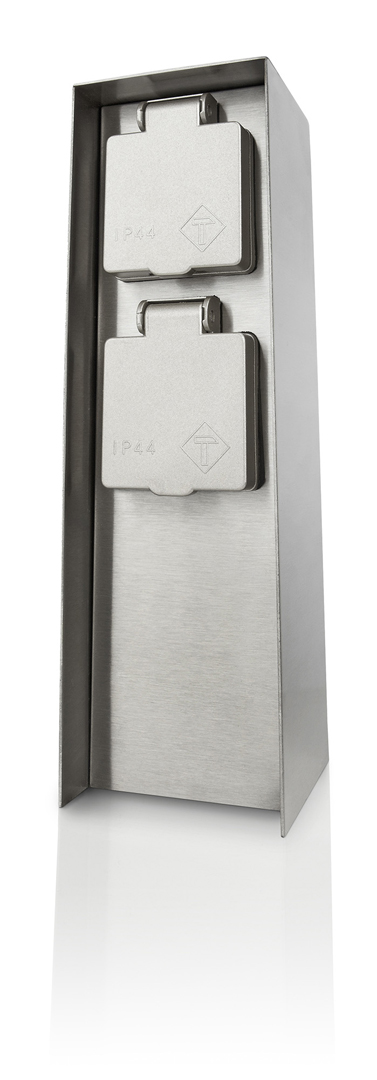 Tenglastaur úti IP44 tveggja tengla inox