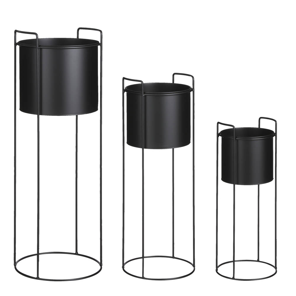 Pottur á standi Favani svartur H65*23cm