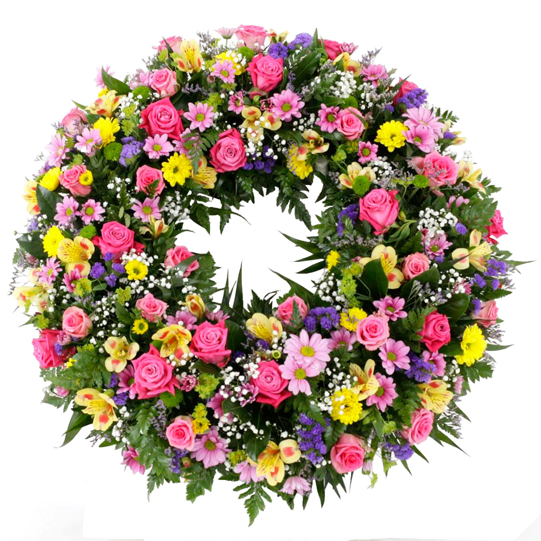 Hringskreyttur útfararkrans 60cm