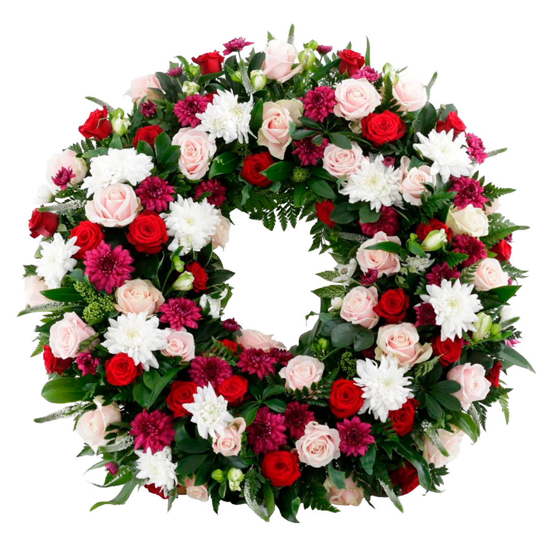 Hringskreyttur útfararkrans 60cm