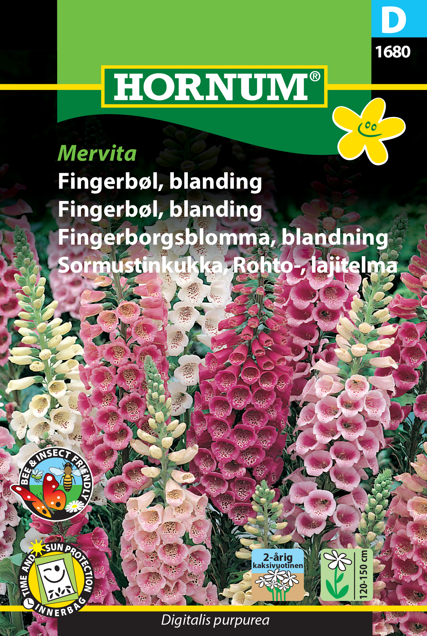 Fræ Fingurbjargarblóm Digitalis purpurea Mervita