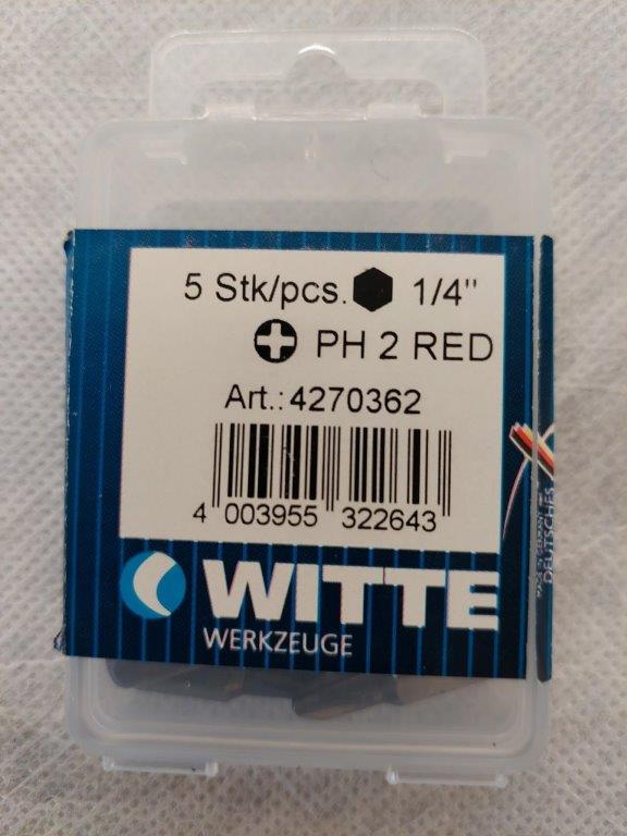 SKRÚFBITI PH/2F/GIPSSKRÚFU 5 stk