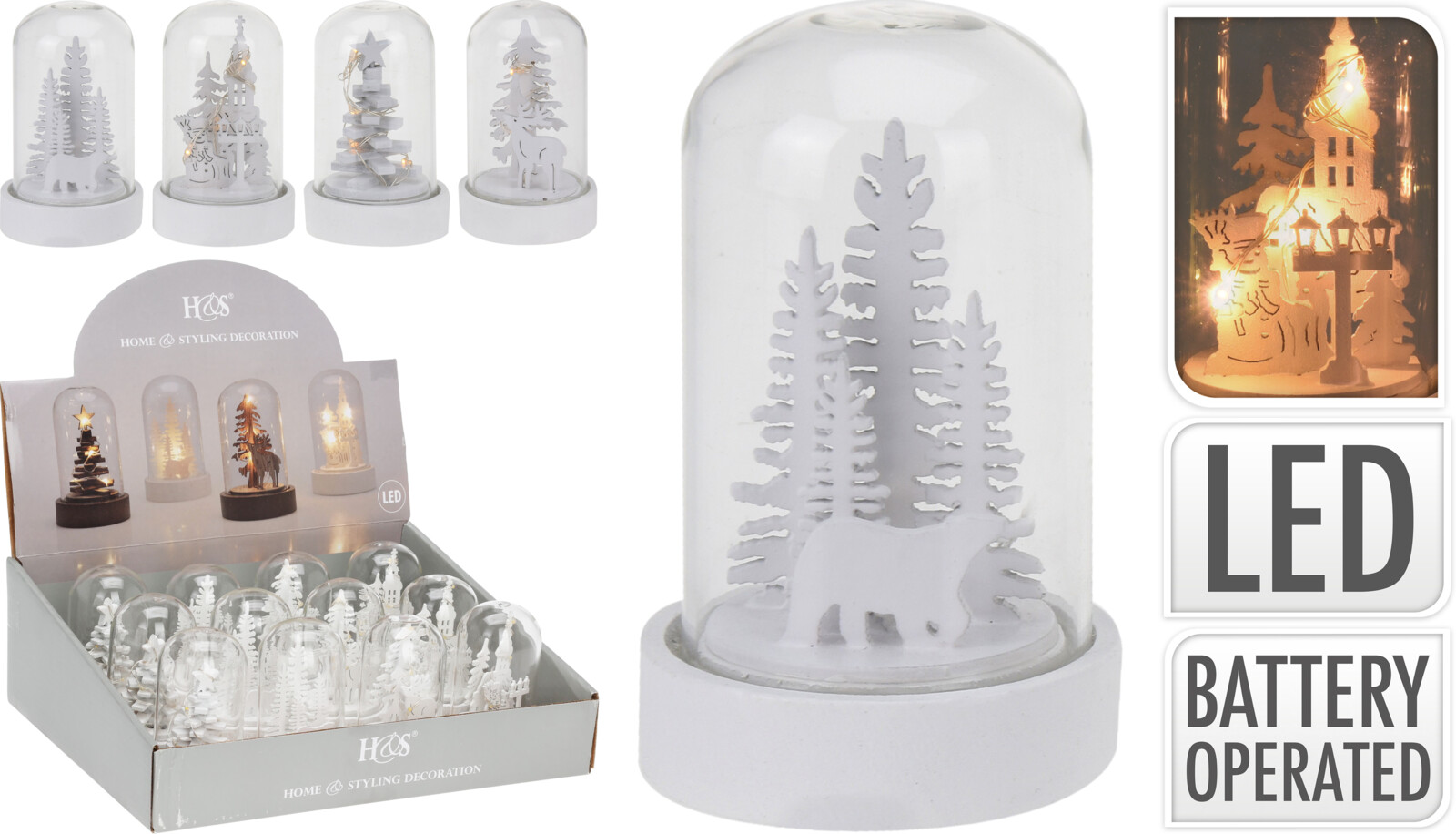 Kúla með ljósi 9cm