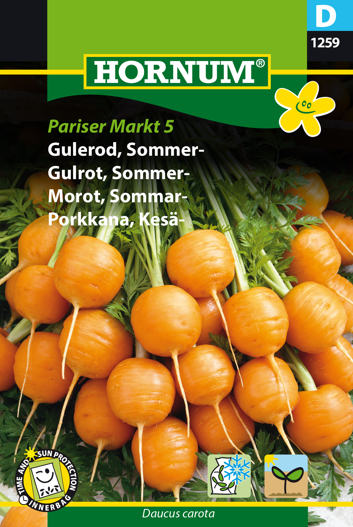 Fræ Gulrætur Daucus carota Pariser Markt 5