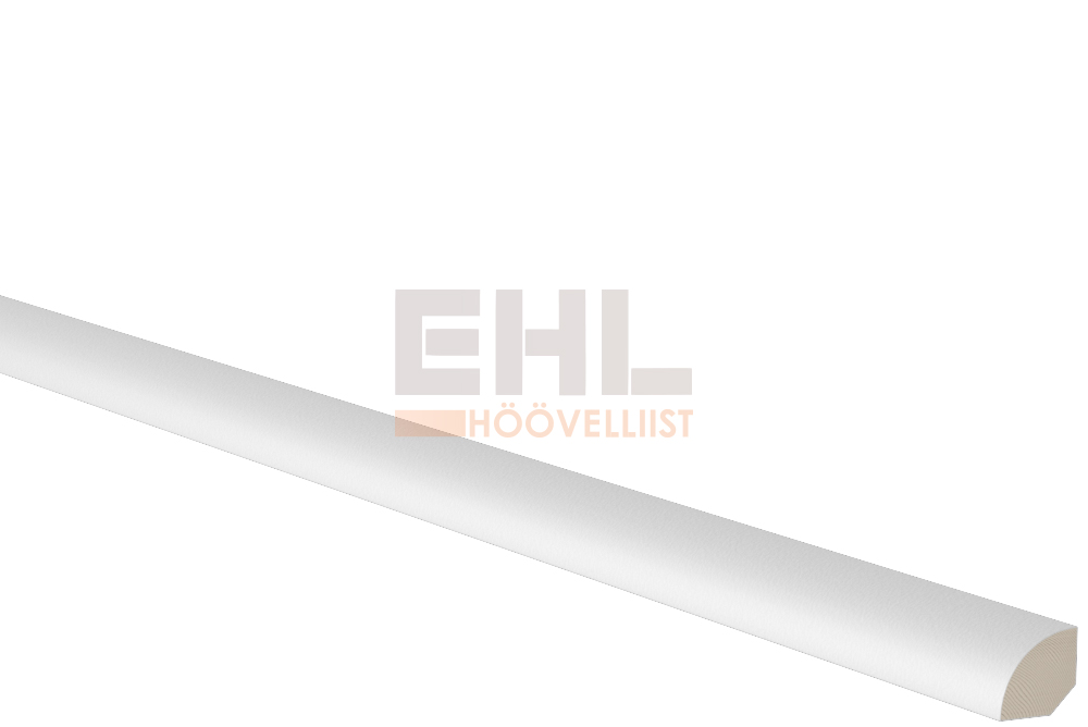 KVARTRÚNNLISTI 12X12 HVÍTLAKKAÐUR 2.7M KL1212MA