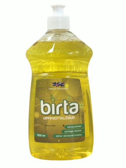 Birta Uppþvottalögur sítrónu 500 ml