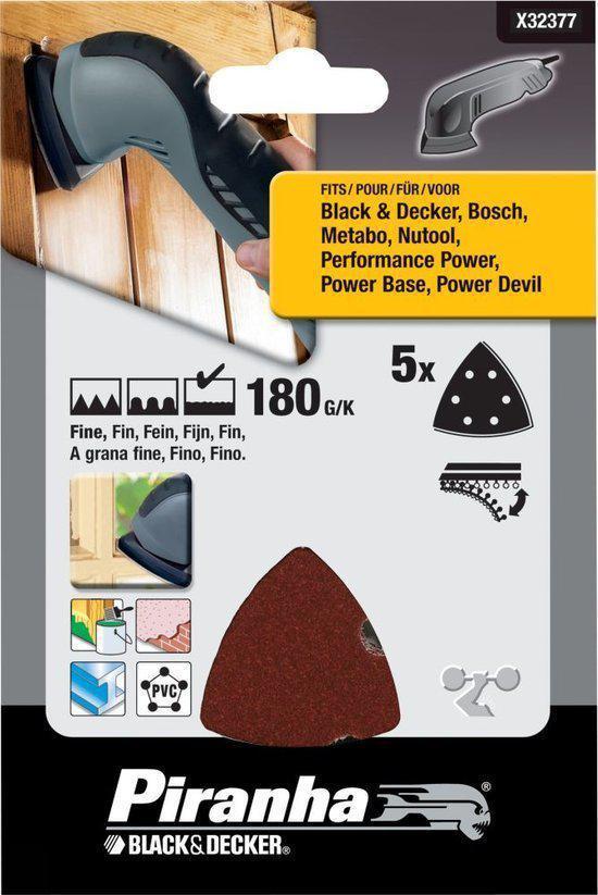Pappír í hornjuðara180 G/K Black+Decker X32377