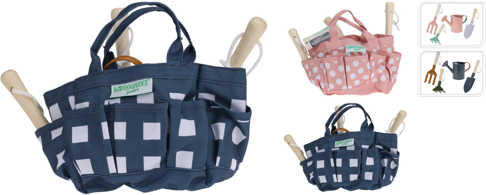 Garðverkfærasett fyrir krakka bleikt/blátt