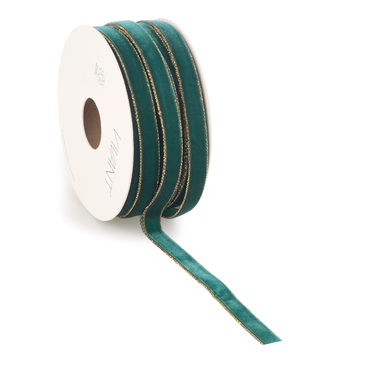 Borði velvet 9mm*20m petrol blár