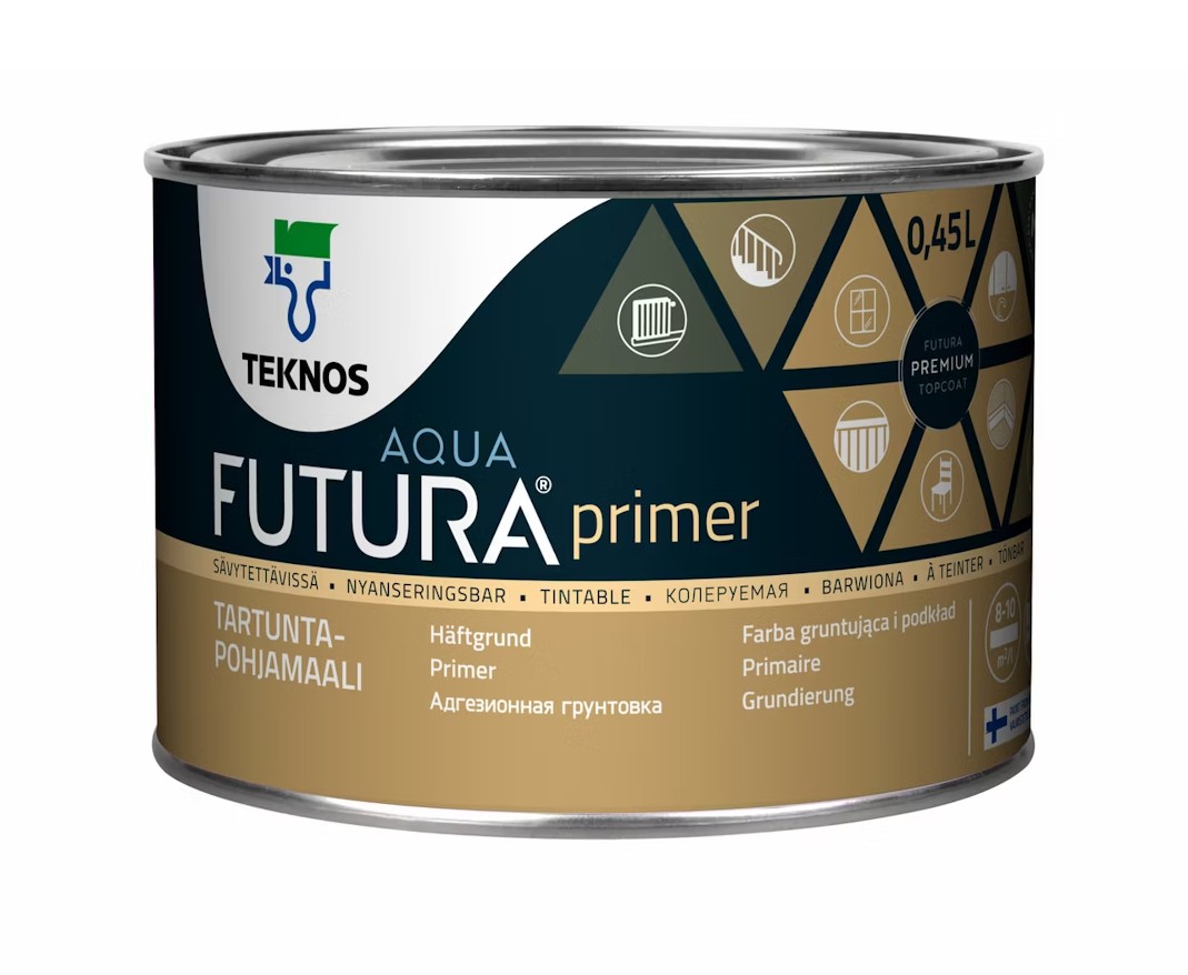 Grunnur Futura Aqua inni & úti hvítur 0,45L