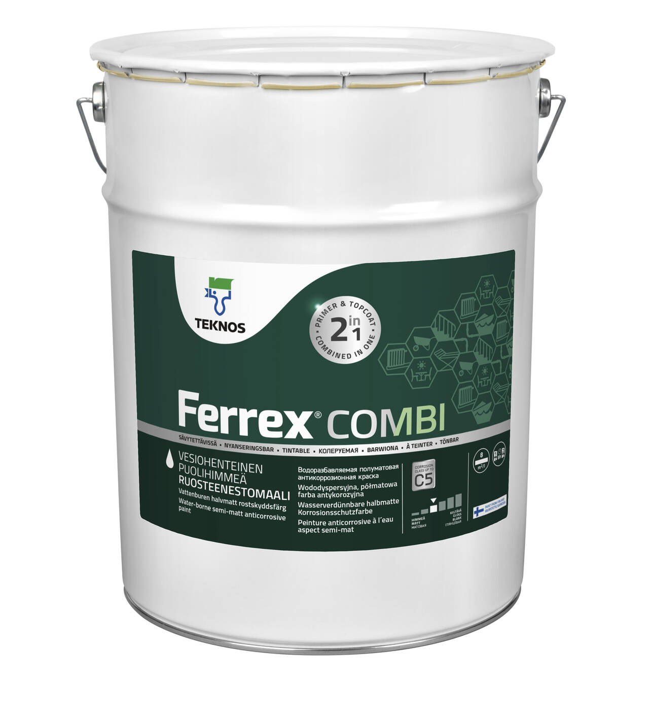 Teknos Ferrex Combi grunnur grár 20L
