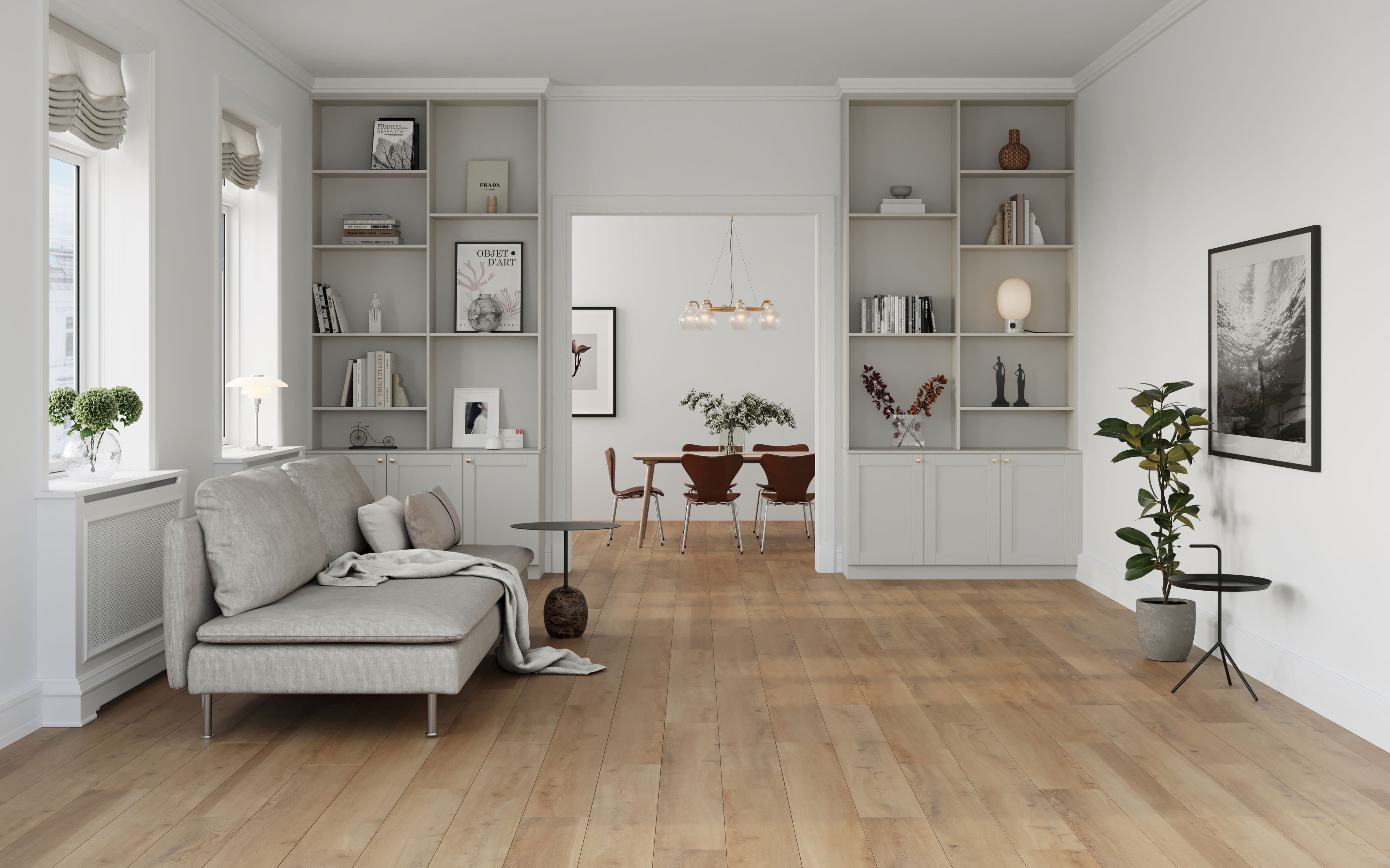 Vinylparket Bastion Eik ljós 5,2 x 220 x 1828 mm