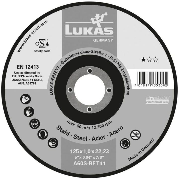 SKURÐARSKÍFA JÁRN 125X2,5X22,2MM