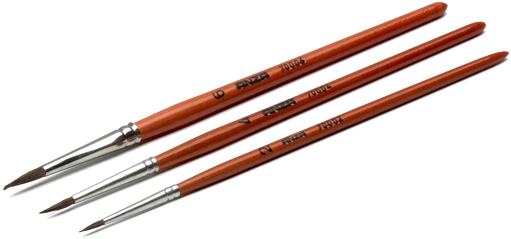 Anza vatnlitapenslar 3 stk í setti