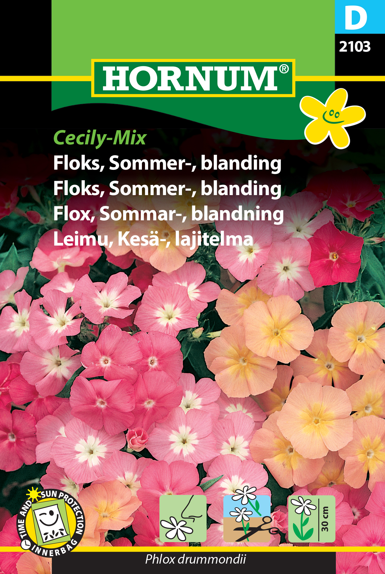 Fræ Sumarljómi Phlox drummondii Cecily-Mix