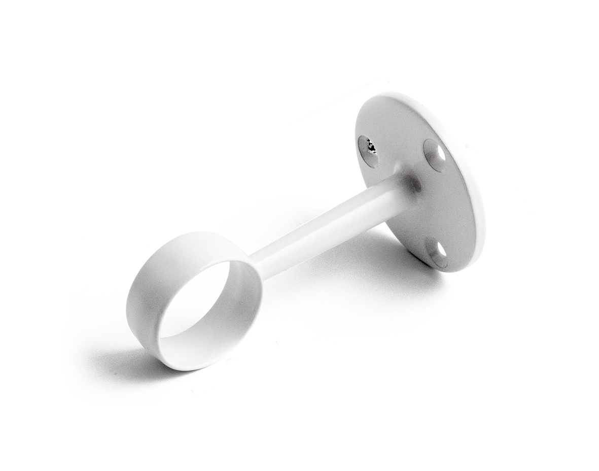 Festing fyrir rör 25 mm hvít opin 2 stk í pakka Habo