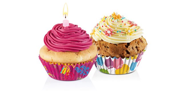 Múffuform bréf 60 stk. afmæli