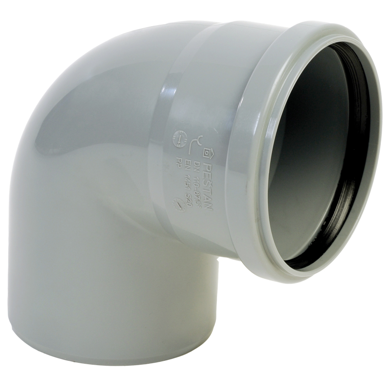 PP BEYGJA 32MM 87° Þ/2.3MM GRÁ