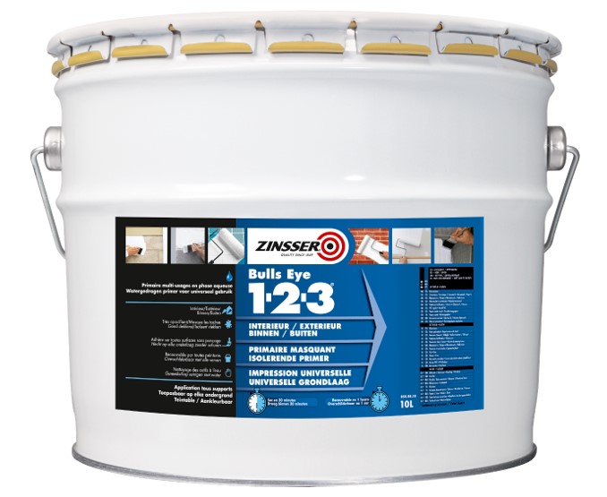 Grunnur Zinsser 1-2-3 Bulls Eye hvítur 10ltr