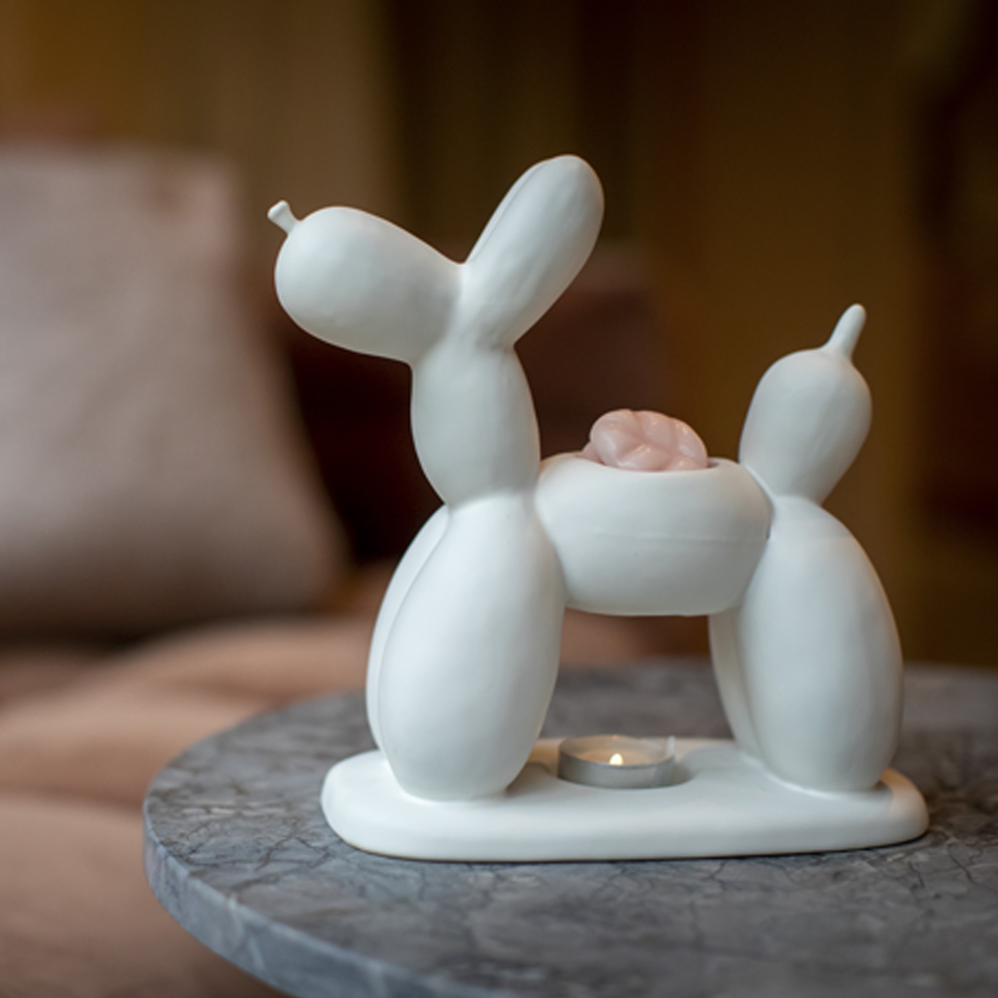 Ilmbrennari Balloon Dog 13*14*11cm hvítur