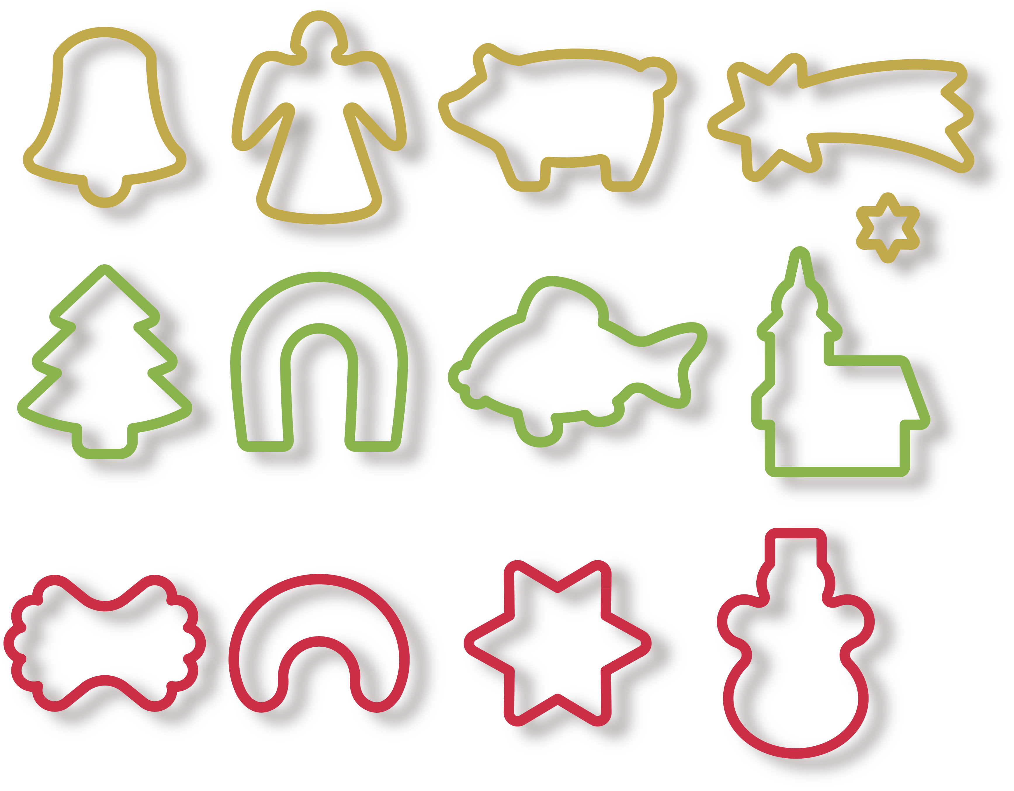 Smákökuform Jóla, 13 stk