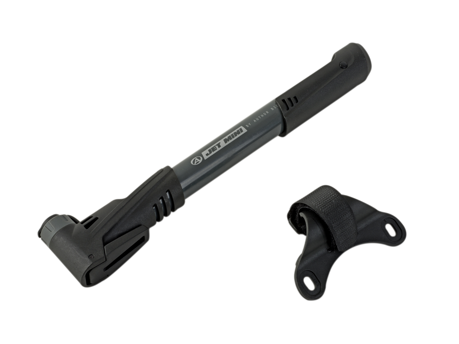 Reiðhjólapumpa m. festingu, handpumpa