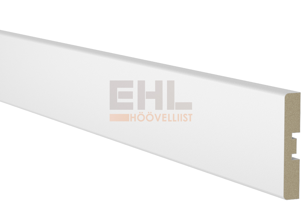 Gerefti MDF HV 12x70mm 220cm hvítt slétt